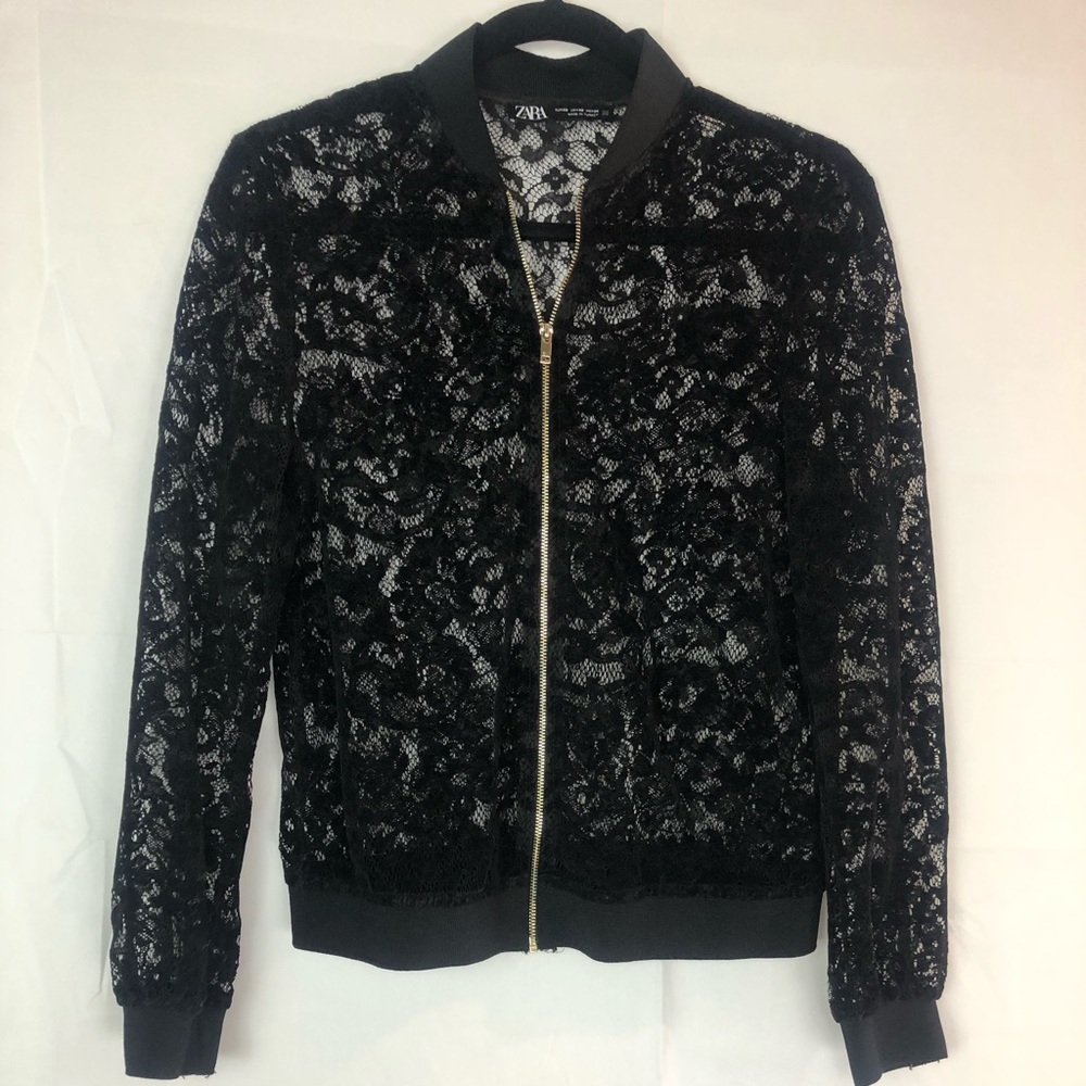 Black Lace Jacket by Zara | XS